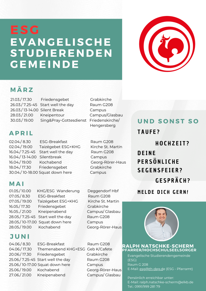 Semesterflyer ESG Deggendorf in hellgrün